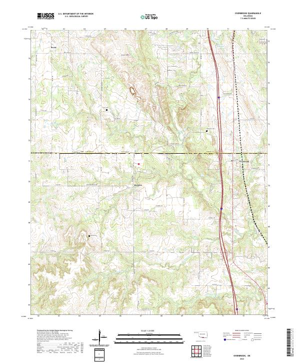 US Topo 7.5-minute map for Overbrook OK