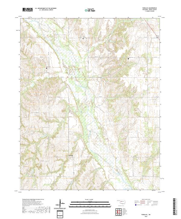 US Topo 7.5-minute map for Parallel OK