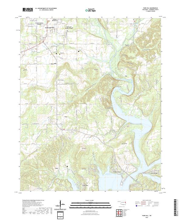 US Topo 7.5-minute map for Park Hill OK