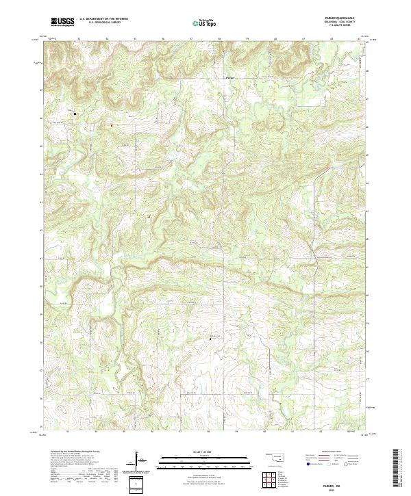 US Topo 7.5-minute map for Parker OK