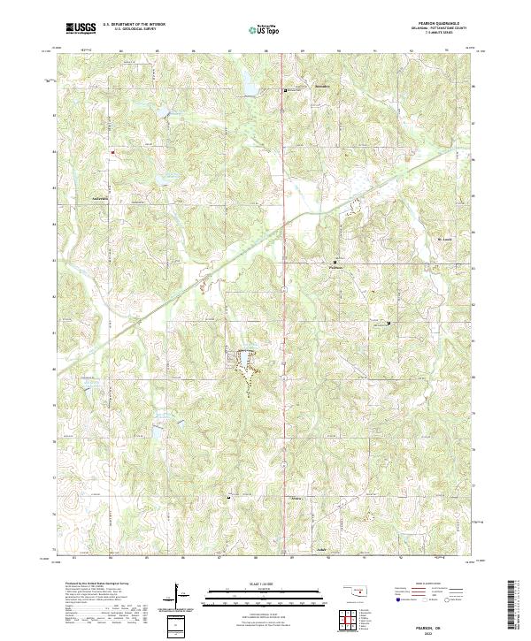 US Topo 7.5-minute map for Pearson OK