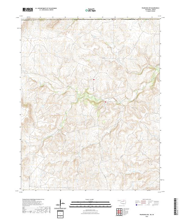 US Topo 7.5-minute map for Pearsonia NW OKKS