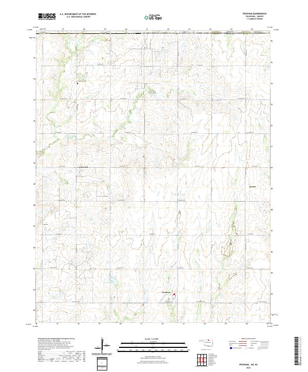 US Topo 7.5-minute map for Peckham OKKS