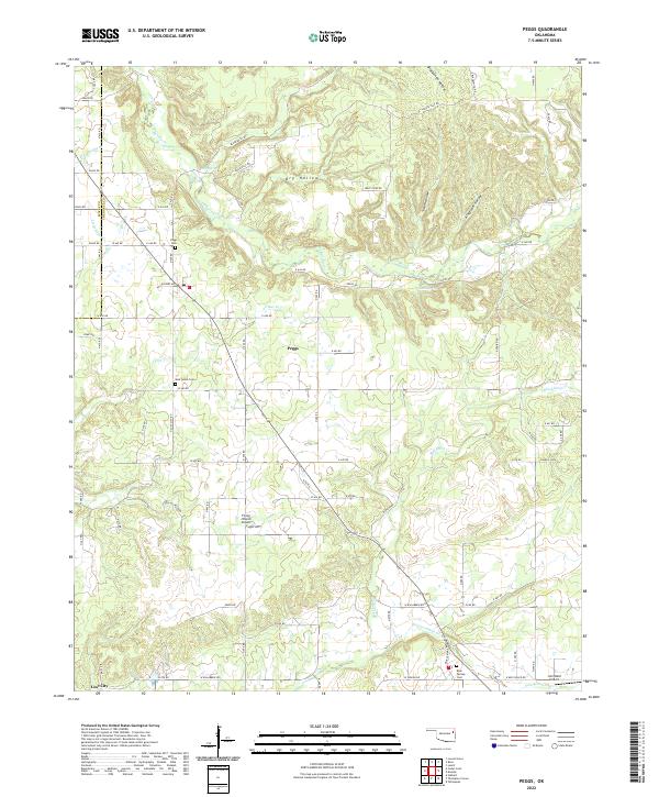 US Topo 7.5-minute map for Peggs OK