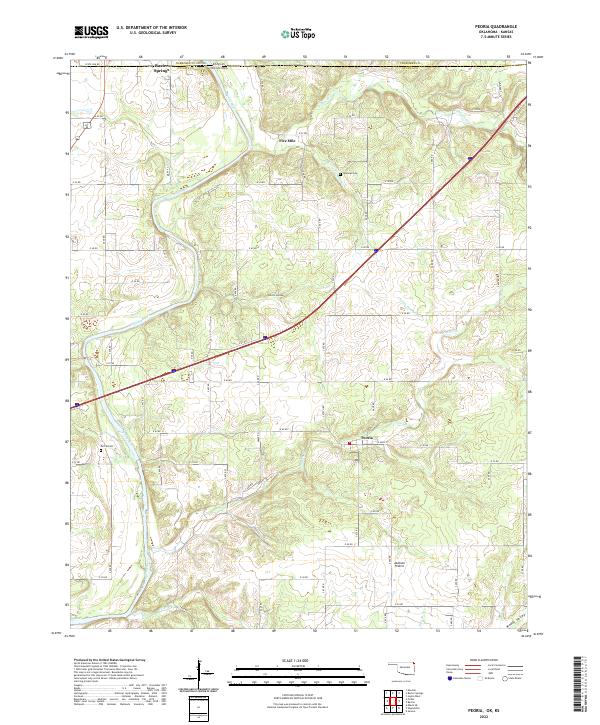 US Topo 7.5-minute map for Peoria OKKS