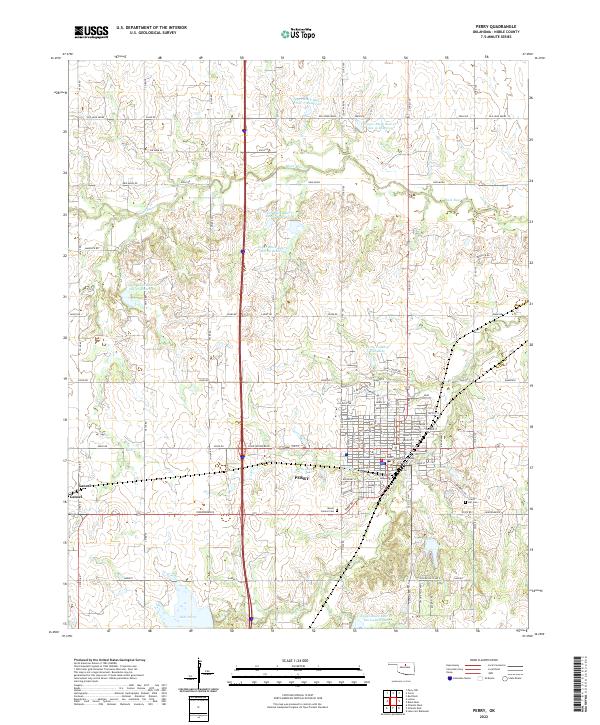 US Topo 7.5-minute map for Perry OK