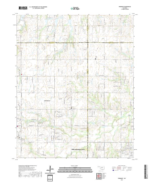 US Topo 7.5-minute map for Piedmont OK