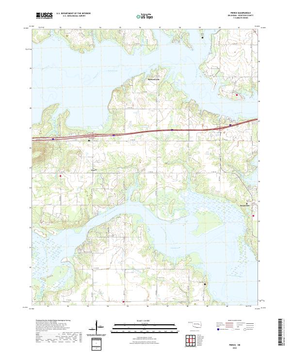 US Topo 7.5-minute map for Pierce OK