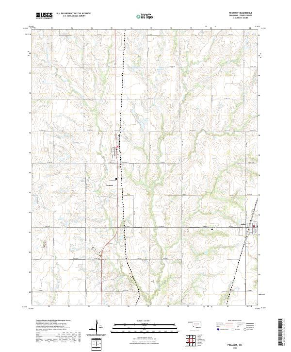 US Topo 7.5-minute map for Pocasset OK