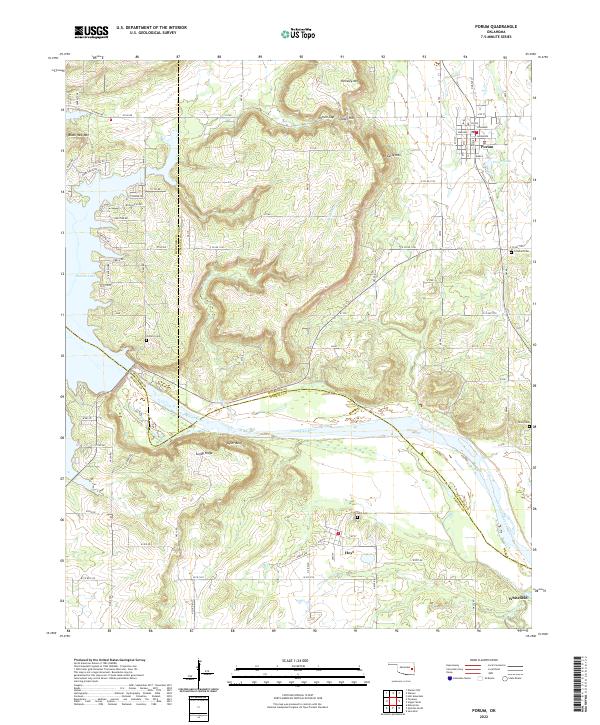 US Topo 7.5-minute map for Porum OK