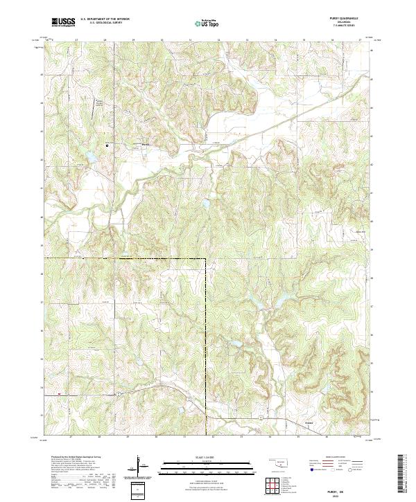 US Topo 7.5-minute map for Purdy OK