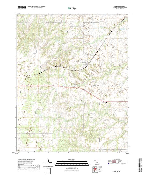 US Topo 7.5-minute map for Quinlan OK