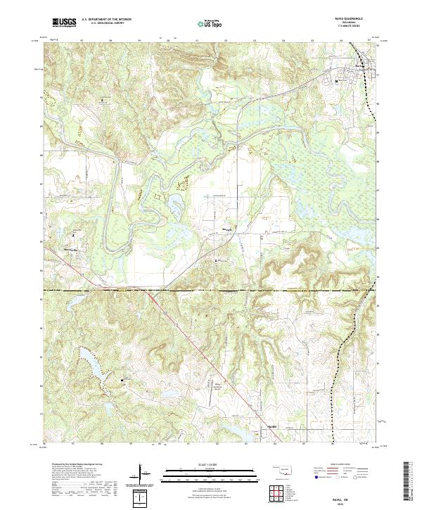 US Topo 7.5-minute map for Ravia OK