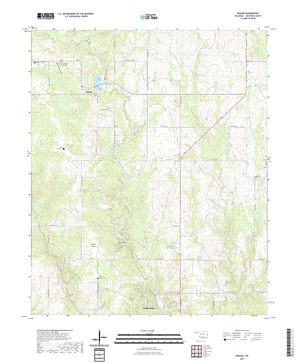 US Topo 7.5-minute map for Reagan OK