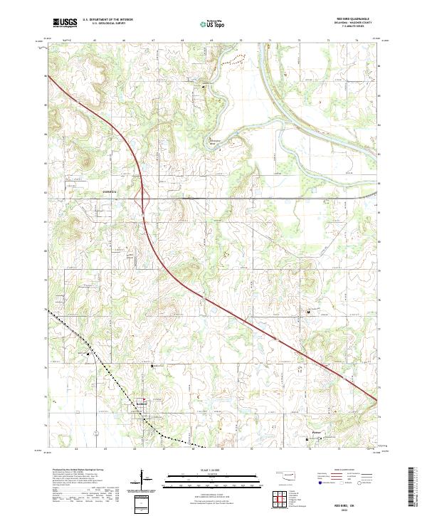 US Topo 7.5-minute map for Red Bird OK