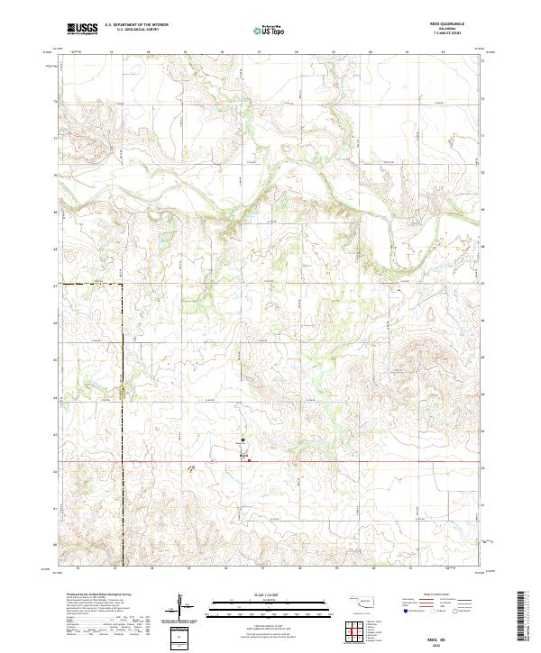 US Topo 7.5-minute map for Reed OK