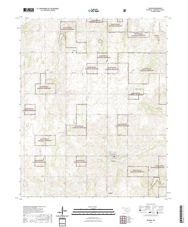 US Topo 7.5-minute map for Reydon OK