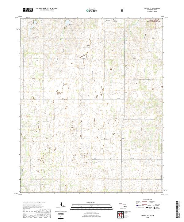 US Topo 7.5-minute map for Reydon SW OKTX