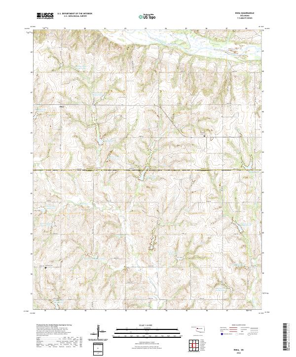 US Topo 7.5-minute map for Rhea OK