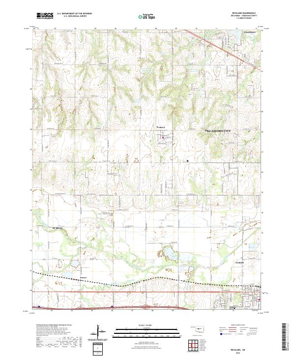 US Topo 7.5-minute map for Richland OK