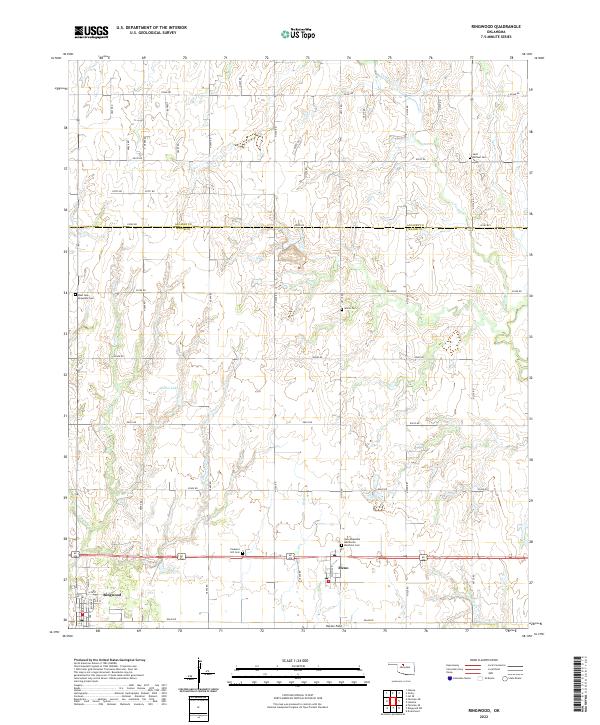 US Topo 7.5-minute map for Ringwood OK