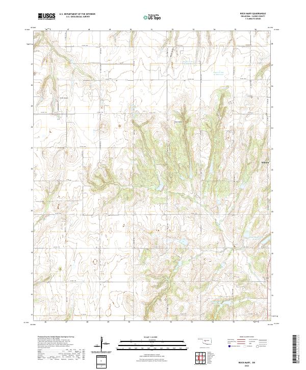 US Topo 7.5-minute map for Rock Mary OK