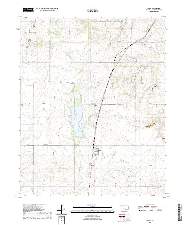 US Topo 7.5-minute map for Rocky OK