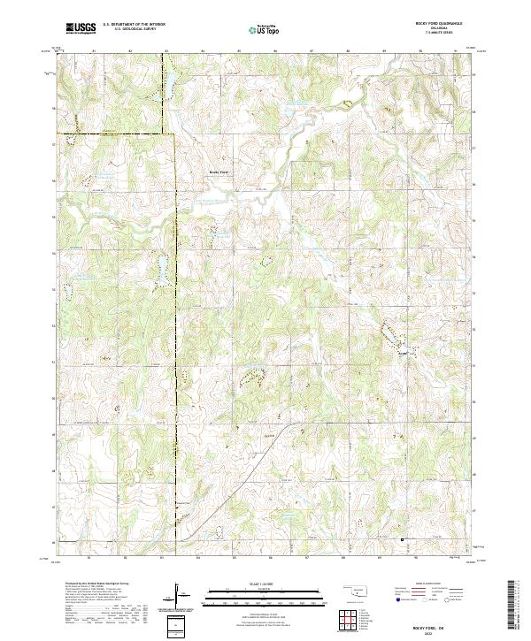 US Topo 7.5-minute map for Rocky Ford OK