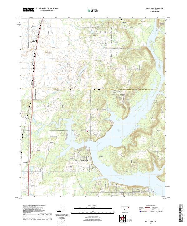 US Topo 7.5-minute map for Rocky Point OK