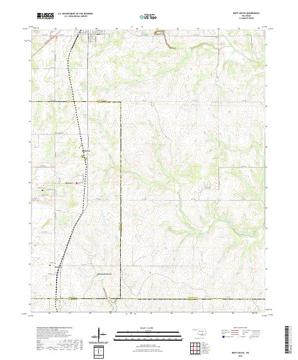 US Topo 7.5-minute map for Roff South OK