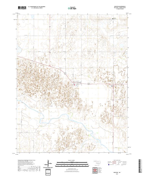 US Topo 7.5-minute map for Rosston OK