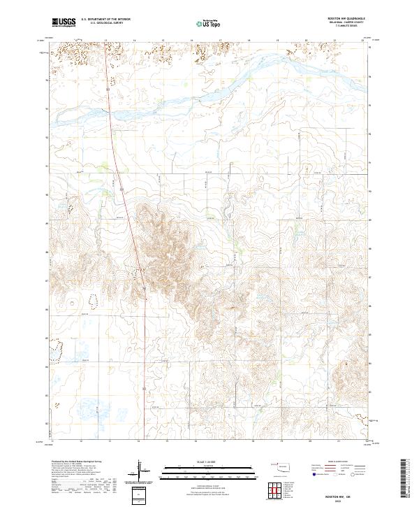 US Topo 7.5-minute map for Rosston NW OK