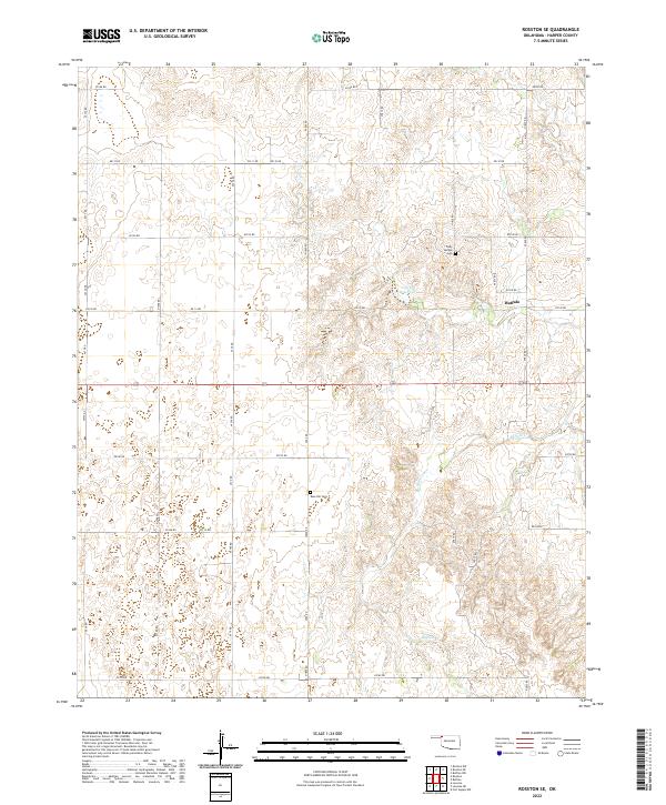 US Topo 7.5-minute map for Rosston SE OK