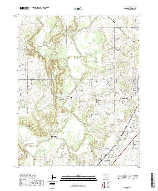 US Topo 7.5-minute map for Sageeyah OK