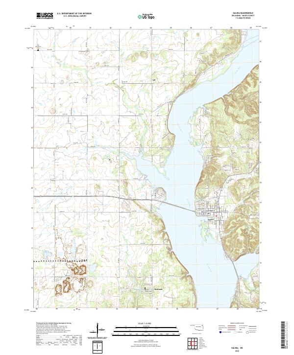 US Topo 7.5-minute map for Salina OK