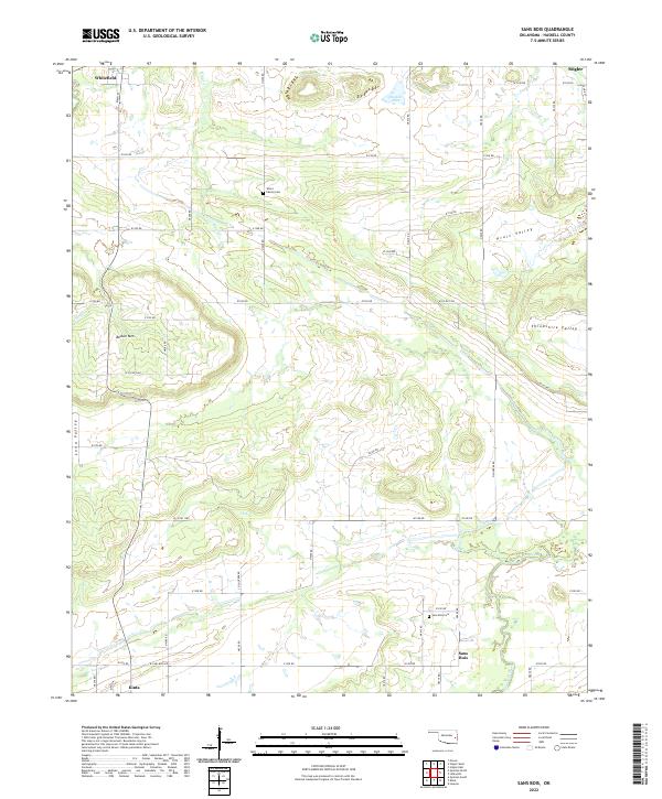 US Topo 7.5-minute map for Sans Bois OK