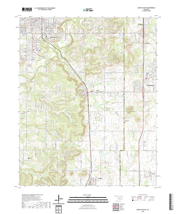 US Topo 7.5-minute map for Sapulpa South OK