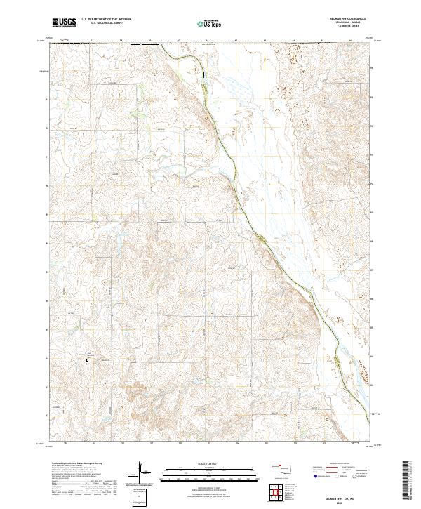 US Topo 7.5-minute map for Selman NW OKKS