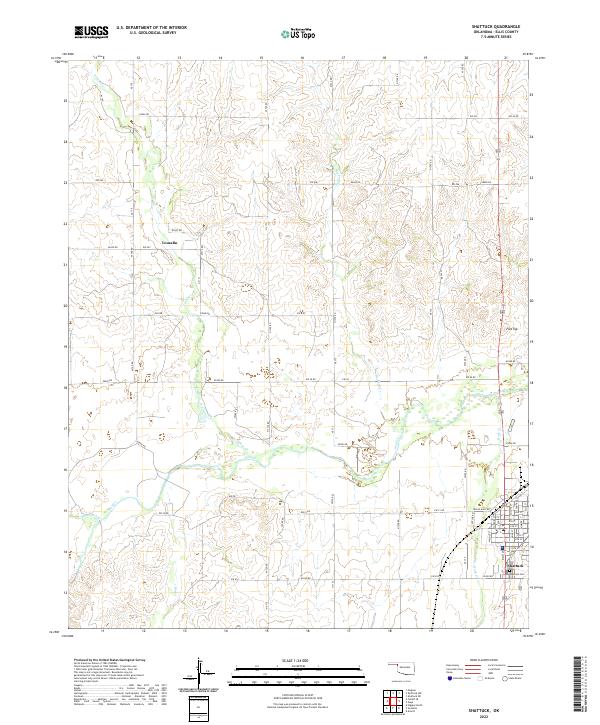 US Topo 7.5-minute map for Shattuck OK