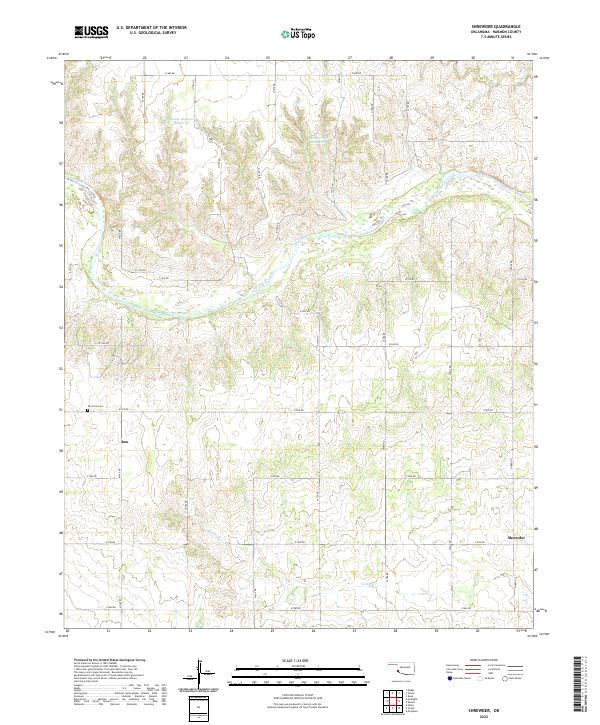 US Topo 7.5-minute map for Shrewder OK