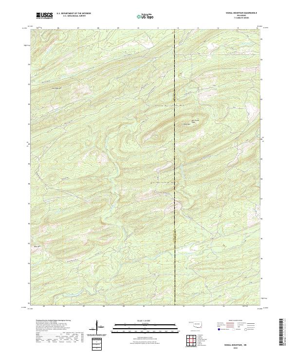 US Topo 7.5-minute map for Signal Mountain OK