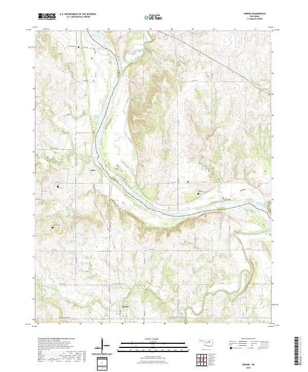 US Topo 7.5-minute map for Skedee OK