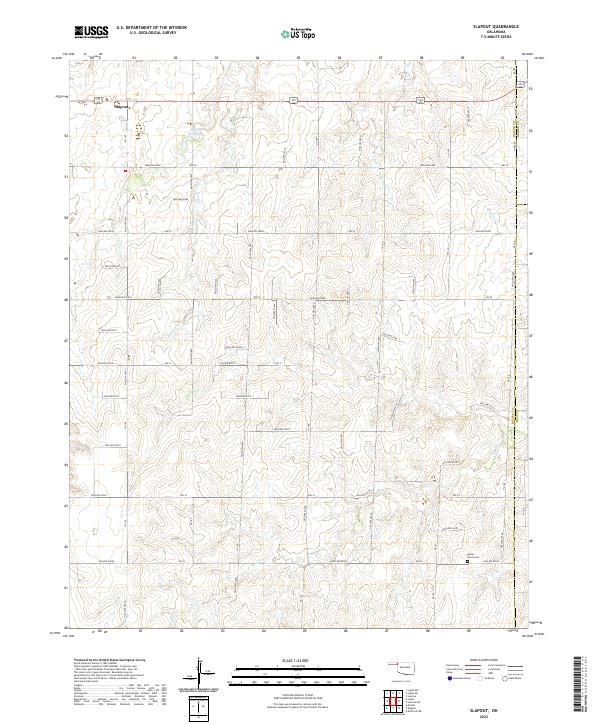 US Topo 7.5-minute map for Slapout OK