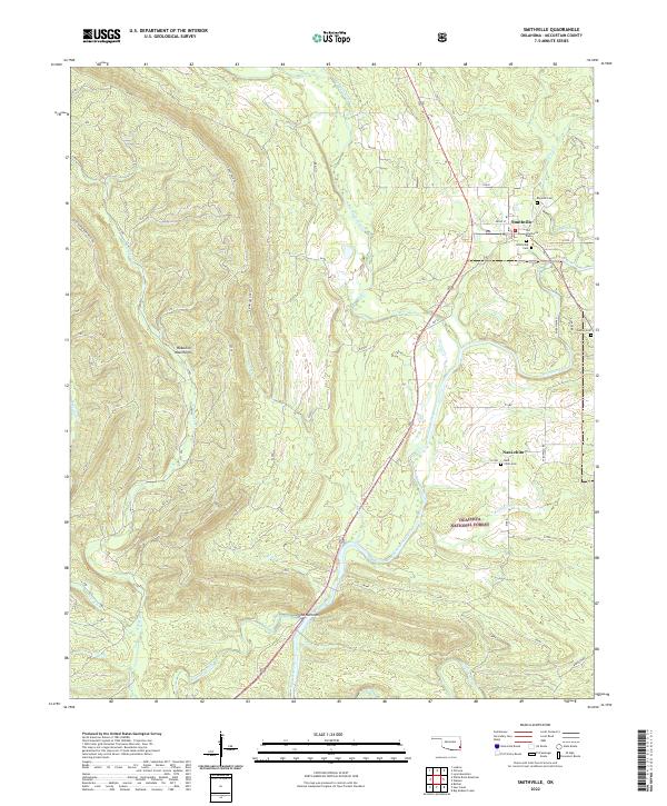 US Topo 7.5-minute map for Smithville OK