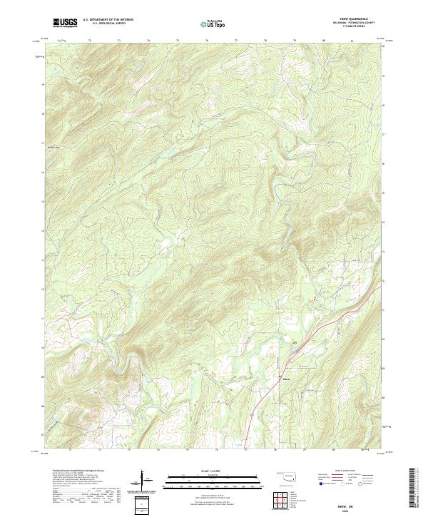 US Topo 7.5-minute map for Snow OK