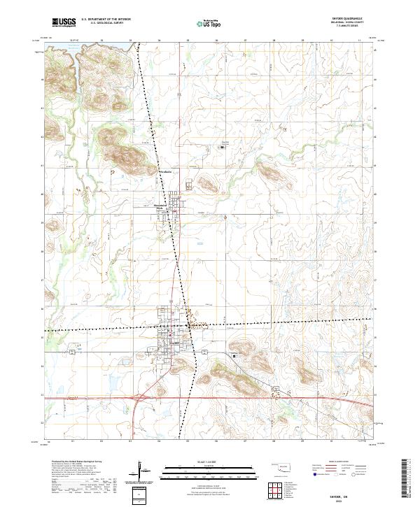 US Topo 7.5-minute map for Snyder OK