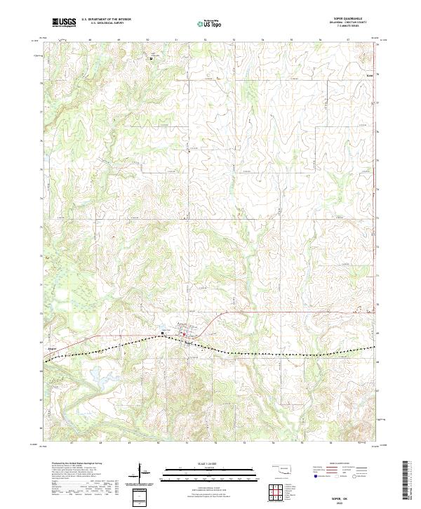 US Topo 7.5-minute map for Soper OK