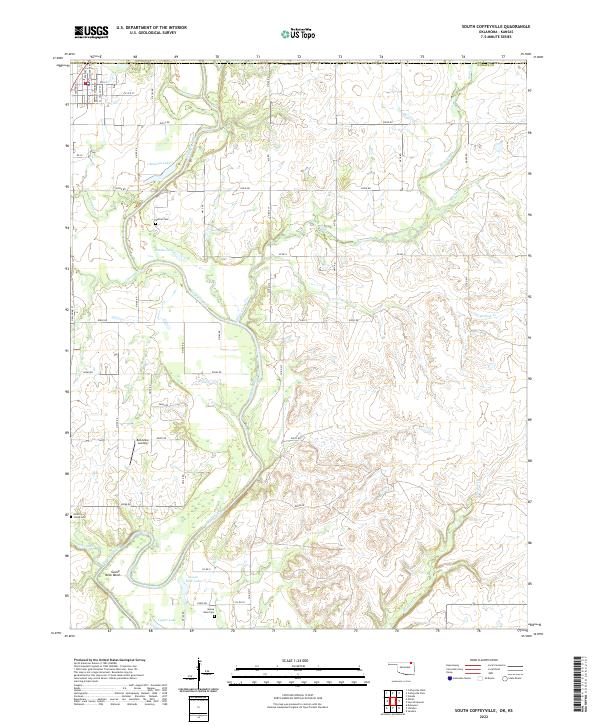 US Topo 7.5-minute map for South Coffeyville OKKS