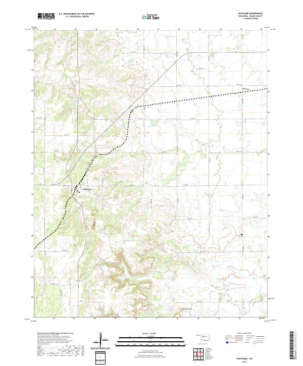 US Topo 7.5-minute map for Southard OK