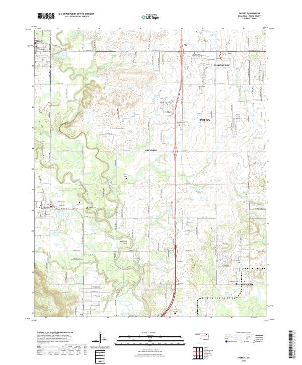 US Topo 7.5-minute map for Sperry OK